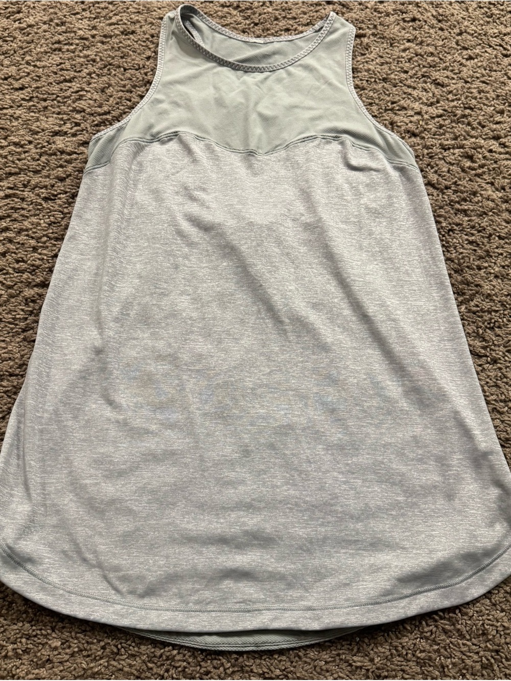 Lululemon Athletica Light Gray Athletic Tank Top